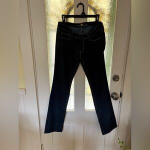 7 For All Mankind Women's Dark Blue Boot Cut Jeans Size 30